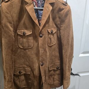 Paisley & Gray Men's Suede Field Jacket in Caramel